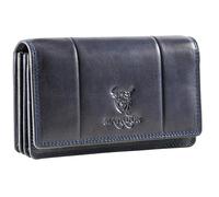 MATADOR Portefeuille Femme Cuir #VENEDIG avec Noble Boîte Cadeau, Porte Feuilles pour Femme de Luxe avec RFID, Porte Feuille avec de Nombreux Compartiments à Cartes, Bleu Marine