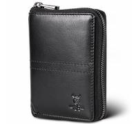 MATADOR Portefeuille Homme Cuir #CORDOUE avec Noble Boîte Cadeau, Portefeuille Fermeture Eclair de Luxe avec RFID, Porte Feuille pour Homme avec de Nombreux Compartiments à Cartes, Noir Nappa