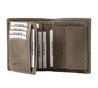 MATADOR Portefeuille Homme Cuir #Vigo avec élégante Boîte Cadeau, Luxe Porte Carte RFID Homme, Portefeuille Carte Grise avec de Nombreux Compartiments à Cartes en Gris