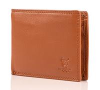 MATADOR Portefeuille Homme Grande en Cuir Véritable Marron Clair - 10 Porte Carte Crédit- 3 fenêtres Transparentes - 2 Compartiment à Billets - Blocage RFID/NFC - avec Boîte Cadeau- Porte Monnaie