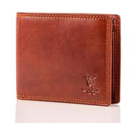 MATADOR Portefeuille Homme Grande en Cuir Véritable Marron Vieilli - 10 Porte Carte Crédit- 3 fenêtres Transparentes - 2 Compartiment à Billets - Blocage RFID/NFC - avec Boîte Cadeau- Porte Monnaie