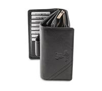 MATADOR Portefeuilles Femme Cuir #LISBONNE avec Noble Boîte Cadeau, Porte Monnaie Femme de Luxe avec RFID, Portefeuille Grand Format avec de Nombreux Compartiments à Cartes, Noir Nappa