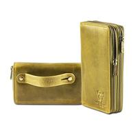 MATADOR Portefeuilles Femme Cuir Madrid avec élégante Boîte Cadeau, Portefeuille Vert de Luxe avec Anti RFID, Grand Portefeuille Femme avec de Nombreux Compartiments à Cartes