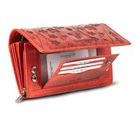 MATADOR PRAG - Grand Portefeuille de Luxe en Cuir pour Femme avec RFID - Nombreux Compartiments avec Emballage Cadeau Élégant