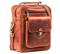 MATADOR Sac à bandoulière en cuir véritable pour homme Sac à bandoulière pour femme Sac en cuir Sac à main de haute qualité Sac de travail, mat, 25 x 20 x 10 CM, Unique