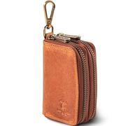 MATADOR Sac pour Clef - Etui n Cuir Véritable | Porte Clés avec Double Femeture Éclair en Métal et Mousqueton | Mini Pochette Rangement Clef Protection Organiseur avec Boîte Cadeau elegant