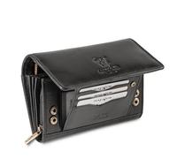 MATADOR XXL Portefeuille Femme Long Grand Format en Cuir Véritable | avec Blocage RFID certifié TÜV et Boîte Cadeau | Porte-Monnaie Grande Capacité | Porte-chequiérs Grande Taille Nappa Noir