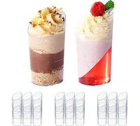 MATANA 100 Mini Verrines en Plastique Réutilisables pour Fêtes (70ml) - Petites Coupes à Dessert pour Apéritives, Apéro, Tiramisu, Pudding, Mousse