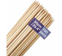 MATANA 100 Pic Brochettes en Bois XXL, 90cm (0,6cm/6mm d'épaisseur) - Baguettes Extra Grandes & Longues - Chamalo, Feux de Camp, Feux de Joie & Fêtes - Solide & Pratique