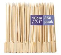 MATANA 250 Piques à Brochettes en Bois pour Barbecues & Apéritifs, 18cm - Fêtes, Anniversaires, Mariages, Pique-niques - Solide & Pratique