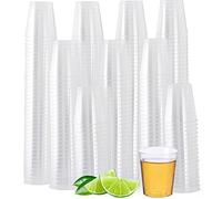 MATANA 500 Verres à Shot en Plastique Dur, Transparent 2oz/60ml| Réutilisables| Verrines Plastique pour Shots Gelée de Vodka Apéritifs Desserts Fêtes Mariages Anniversaires Noël| 100% Recyclable