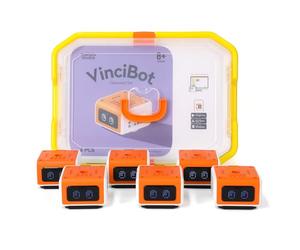 Matatastudio Ensemble Salle de Classe VinciBot pour Enfants de 8 à 12 Ans, de 2e à 7e Année, Comprend 6 Robots de Codage VinciBot et des Matériaux d'Apprentissage Riche, Robot de Programmation Scratch