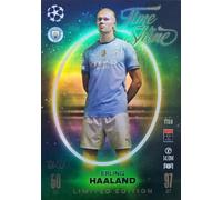 Match Attax Carte à collectionner 2024 2025 Erling Haaland Édition limitée Time to Shine