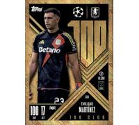 Match Attax Extra 2024 2025 Emiliano Martinez 100 Club Carte à collectionner