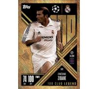 Match Attax Extra 2024 2025 Zinedine Zidane 100 Club Legend Carte à collectionner