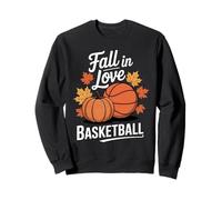Match d'automne de Thanksgiving Fall in Love with Basketball Sweatshirt