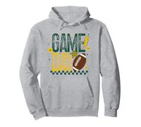 Match Day Football Season Retro Green Gold Checker Touchdown Sweat à Capuche