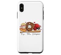 Match de Baseball This The Season - Eat Sleep Baseball Repeat Coque pour iPhone XS Max