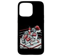 Match de Boxe Funny Pigeon Knockout Bird Fighters Coque pour iPhone 15 Pro Max