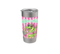 Match Girls Trip Funny After While Crocodile Rose rayé Gobelet isotherme en acier inoxydable double paroi