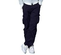 Match Pantalon décontracté Slim fuselé à Devant Plat pour Homme | Braguette à 2 boutons, tissu extensible, tenue toute l'année, compatible avec les vêtements de travail