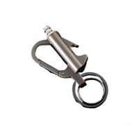 Match permanent 3 en 1 avec porte-clés et décapsuleur, allume-feu coupe-vent pour la survie en extérieur, outil de camping en métal réutilisable, 90 mm, noir et noir