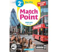 Match Point Anglais 2de Bac Pro (2019) - Pochette élève Pochette de l'élève - Michèle Lapalme - Delagrave - broché - Scolaire / Universitaire