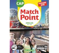 Match Point Anglais CAP (2019) - Pochette élève 1re et 2e années - Michèle Lapalme - Delagrave - broché - Scolaire / Universitaire