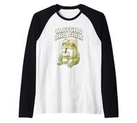 Matcha and Chill Frog Humour Green Bubble Tea Fan Amateur Manche Raglan