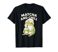 Matcha and Chill Frog Humour Green Bubble Tea Fan Amateur T-Shirt