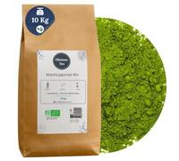 Matcha Bio Japonais - Poudre de Thé Vert Broyé en Vrac - Thé Traditionnel pour Dégustation Haute Qualité - 100% Naturel - Agriculture Biologique - Sachet 10kg (5000 Tasses)