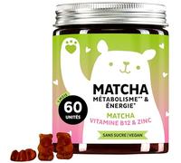 Matcha et Vitamine Gummies - Complément Énergisant Naturel - Antioxydant - Avec Matcha, Coenzyme Q10, Zinc, Vitamine B12-60 unités (1 mois) - Sans sucre, Vegan - Bears with Benefits