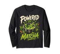 Matcha Green Japanese Tea Drink Beverage Humor Manche Longue