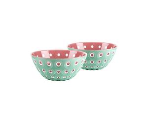Matcha green/White/Mauve LOT 2 BOLS ⌀12CM "LE MURRINE"