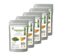 Matcha Japonais en Poudre - Thé Vert Matcha 100% Pur - Qualité Premium - Boisson & Pâtisserie - Sachet Refermable 80 g (5x 80g, Normal)