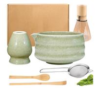 Matcha Kit, 6 Pièces Ensemble A Thé Matcha, Ensemble de Thé Matcha, Service A Thé Matcha avec Bol à Matcha, Ensemble De Fouet À Matcha pour Matcha Cérémonie