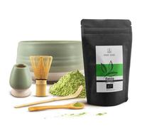 Matcha Kit Bio Premium Thé Mary Rose Japonais 30g - Accessoires Matcha Bol en Céramique Miet 500ml - Bambou Fouet Chasen Cuillère