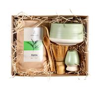 Matcha Kit Coffret Cadeau Poudre Thé 100g Bol Higashi 500 ml Bambou Chasen Fouet
