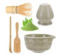 Matcha kit Matcha Whisk Set Accessoire de cérémonie du Matcha Japonais 5 pièces Bol Matcha avec Bec Fouet au Matcha Ouillère à Thé Kit de Fabrication de Thé