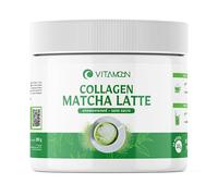 Matcha Latte au Collagène - Boisson Beauté en Poudre (8500 mg/Portion) - Collagen Matcha Latte Sans Sucre - Peau & Articulations - Naturel & Sans OGM