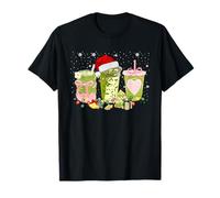 Matcha Latte Colorful Christmas Lights Cute Xmas Gifts Women T-Shirt