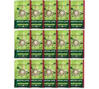 Matcha Latte Végan en Dosettes 10g - Boisson Onctueuse au Thé Matcha - Sans Arômes ni Colorants Artificiels - Fabrication Française - Monbana - 5, 10 ou 15 Unités (15 dosettes, 150, gramme)