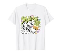 Matcha Makes Me Happy Thé Matcha Kawaii Mignon T-Shirt Graphique avec Valeur