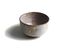 MATCHA MOMENTS Authentic 24k Kintsugi Bowl - Hand-Crafted in Shigaraki, Japan - Real 24k Gold - Perfect for Traditional Matcha Tea - One of a Kind Piece of Art