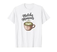 Matcha Moments Thé Vert Latte Mignon Maccha Poudre Graphique T-Shirt