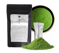 Matcha Mont Fuji, 20 sticks de 1,5 g Premium High Grade Japonais en Sticks ou Dosettes, 10x2g, Thé Vert Matcha Premium Poudre, Owari, Sans Amertume, Idéal Latte Pack hermétique anti-humidité