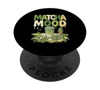 Matcha Mood Thé Glacé Matcha Tea Dessert Japonais Lover PopSockets PopGrip Adhésif