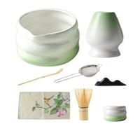 Matcha Set - Matcha Whisk E Ciotola Che Il Tè | 7 Pezzi Kit Da Tè Giapponese Con Scoop Per Filtro | Porta Del Cucchiaio Di Bambù Per Latte Di Latte Caffè Per La Casa Per La Colazione Familiari