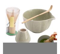 Matcha Tea Set, Ceremony Tools Kit, 5.59x2.87in Home Brewing Tool, Authentic Spouted Bowl, Compact Whisk Scoop, for Kitchen Prep, Latte Making, Travel, Traditional Japanese Style