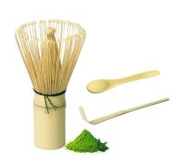 Matcha Tea Set,Set de 3 Balais et CuillèRes à Matcha en Bambou - Natural Bamboo Tea Whisk Avec Pelle Traditionnelle, Cuillère Traditionnelle, Balai en Bambou Fait à La Main, Balai à Neige pour Matcha